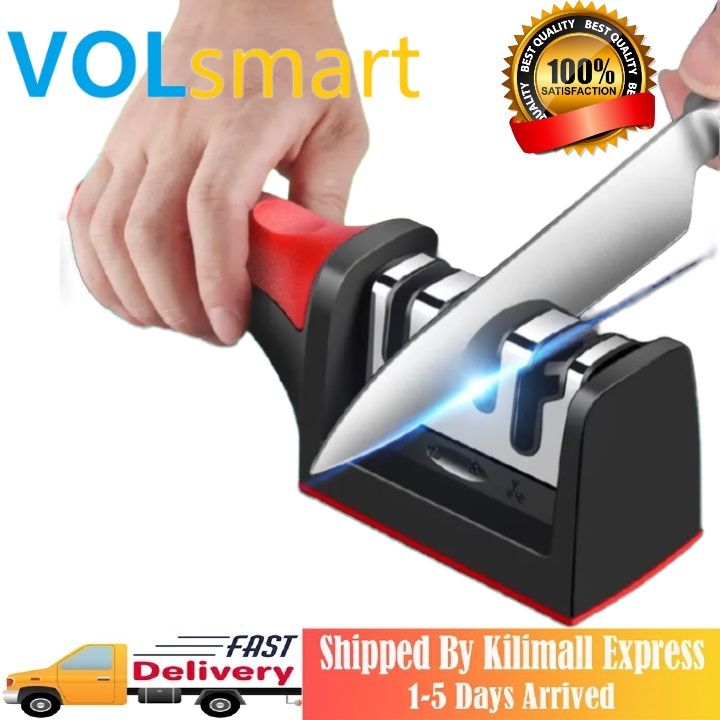 【HOT】VL-MD002 Knife Sharpeners for Kitchen Knives 4 in1 Kitchen Knife Sharpener Knife Sharpening Kit with 4 Stage Sharpening Slots Works for Ceramic Steel Knives and Scissor Kitchen Knife Accessories