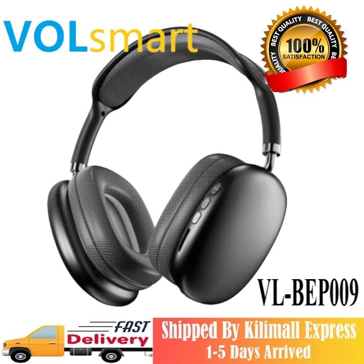 Volsmart VL-BEP009 Wireless Bluetooth 5.1 Wireless P9 Pro Max Bluetooth Headphones With Microphone Noise Canceling Earbuds Gaming Headset Stereo HiFi Earphones TFT Bluetooth earphone