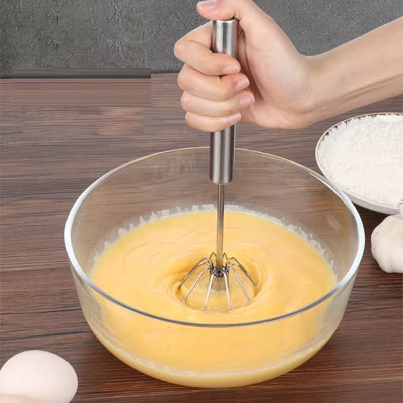 Volsmart Egg beater VL-MD003 Stainless steel semi-automatic egg beater, rotating cream egg mixer Whisk Egg Beater Cake Baking