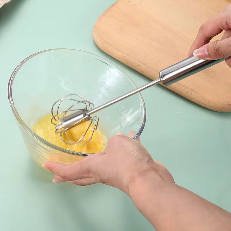 Volsmart Egg beater VL-MD003 Stainless steel semi-automatic egg beater, rotating cream egg mixer Whisk Egg Beater Cake Baking