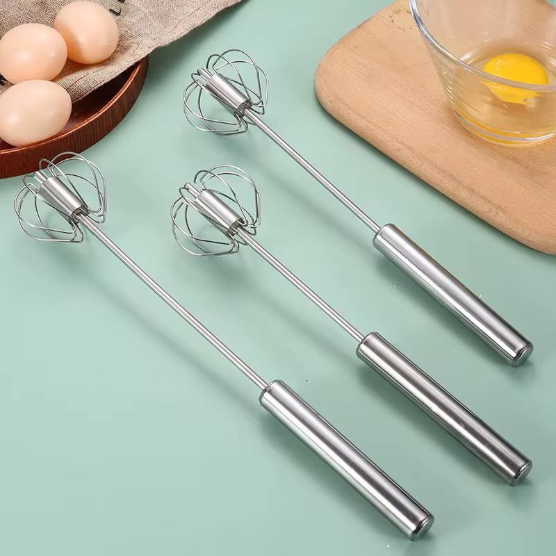 Volsmart Egg beater VL-MD003 Stainless steel semi-automatic egg beater, rotating cream egg mixer Whisk Egg Beater Cake Baking