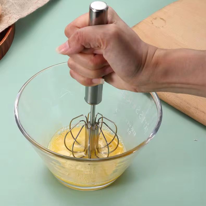 Volsmart Egg beater VL-MD003 Stainless steel semi-automatic egg beater, rotating cream egg mixer Whisk Egg Beater Cake Baking