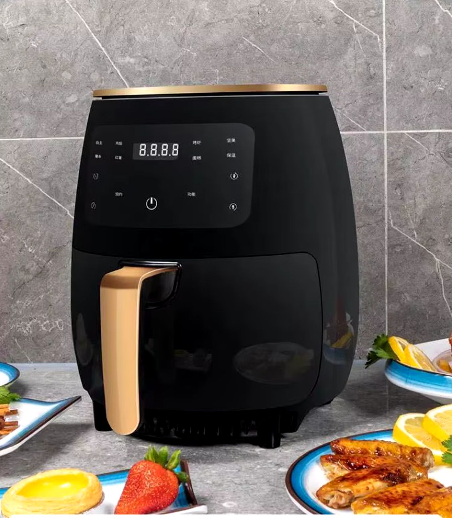 【Special Offer】VL-AF8006 Air Fryer Volsmart 6L Electric Air Fryer  Volsmart Air Fryer air fryer black 6Litre Digital Air Fryer for Healthier Meals