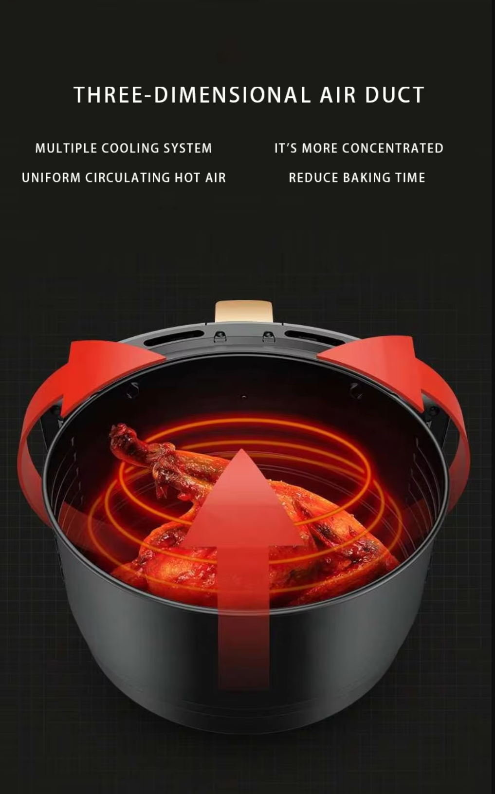 【Special Offer】VL-AF8006 Air Fryer Volsmart 6L Electric Air Fryer  Volsmart Air Fryer air fryer black 6Litre Digital Air Fryer for Healthier Meals