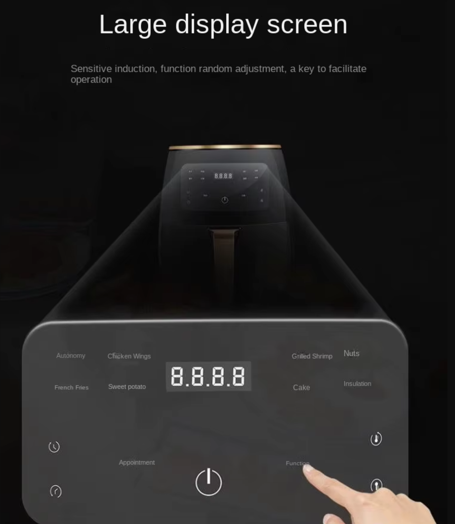Volsmart Air Fryer VL-AF8006 6L multifunctional Volsmart Air fryer oven airfryer with 2400W power extra large  airfryer with manual control