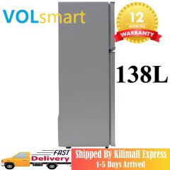 【hot】Volsmart 138L Double Doors Refrigerator Home Improvement Energy Saving Fridge with Lock and Keys Made with whisper-quiet technology: A silent refrigerator is a wonderful Fridge Freezer