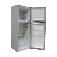 【hot】Volsmart 138L Double Doors Refrigerator Home Improvement Energy Saving Fridge with Lock and Keys Made with whisper-quiet technology: A silent refrigerator is a wonderful Fridge Freezer