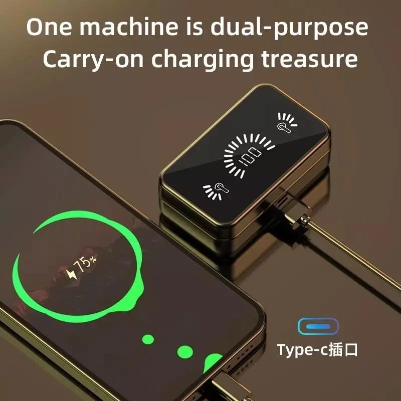 【HOT】VOLSMART VL-BES20 Wireless TWS Earphone Business Bluetooth Earpods Power Digital Display 5.1 Sports Hanging Ear Touch Earphone Waterproof  Earphone Wireless Bluetooth headset Bluetooth earbuds