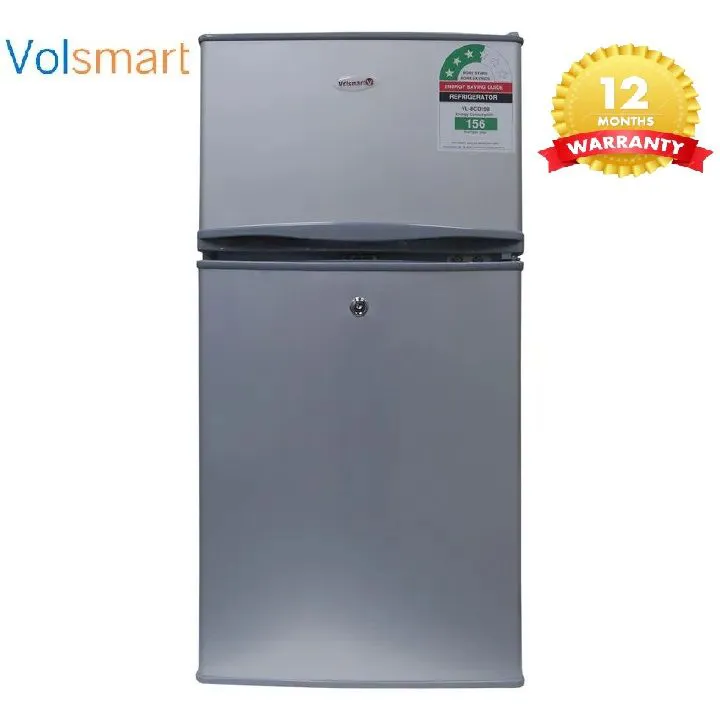【Special Offer】Volsmart 108L Double Doors VL-BCD108 Fridge Freezer Energy Saving Refrigerator with Lock and Keys 108L fridge double door Direct Cool fridge Refrigerator fridges and freezers