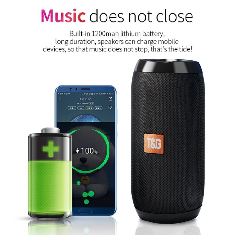 VL-BS117 VOLSMART store Bluetooth Accessories Waterproof Subwoofer Portable Bluetooth Wireless Speaker Surround Loudspeaker TF Card Sound Box TWS USB Flash Drive Wireless Speakers