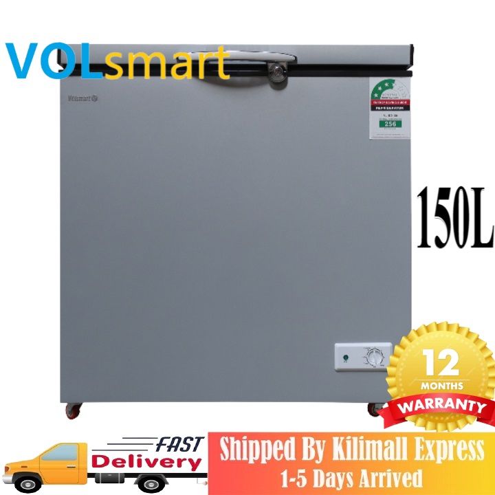 Freezer Volsmart 150L Vertical Chest Freezer VL-BD150 Single Flip Drain Freezer Energy-saving Freezer Fast Cooling Refrigerator Freezer 150L freezer frozen freezer household freezer box