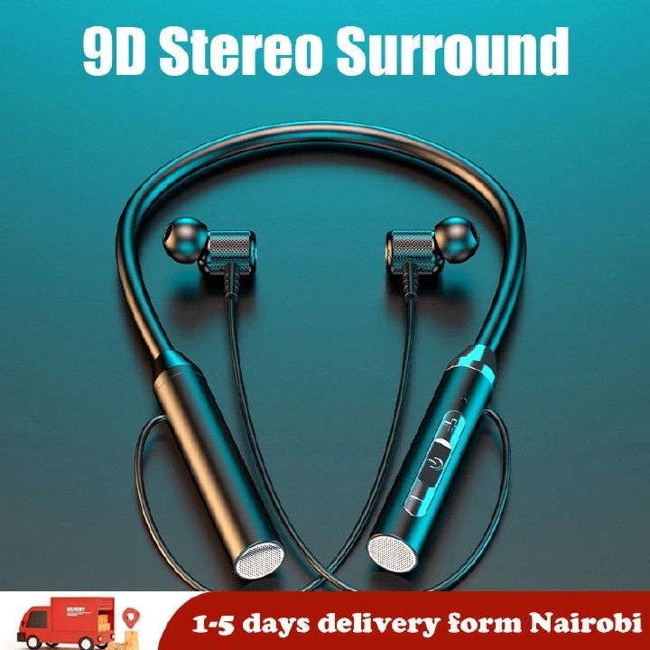 VL-ES0B3 Wireless Bluetooth Neckband Waterproof Sports Earphone with Sweatproof in-Ear Retractable Earbuds,Noise Cancelling Earphones For Workout, Running, Driving.