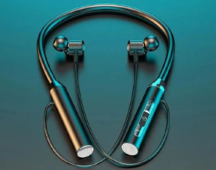 VL-ES0B3 Wireless Bluetooth Neckband Waterproof Sports Earphone with Sweatproof in-Ear Retractable Earbuds,Noise Cancelling Earphones For Workout, Running, Driving.