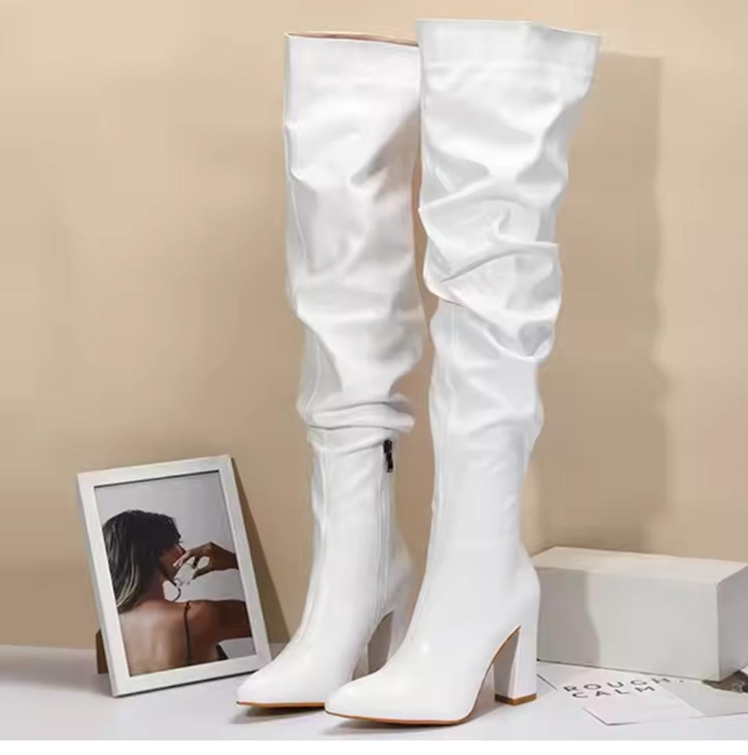 Women Fashon Chunky Over the kneeThigh High Boot