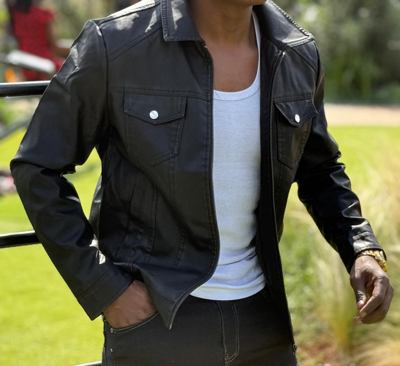High Quality Casual Leather Jackets for Men Classic Fit Biker Style