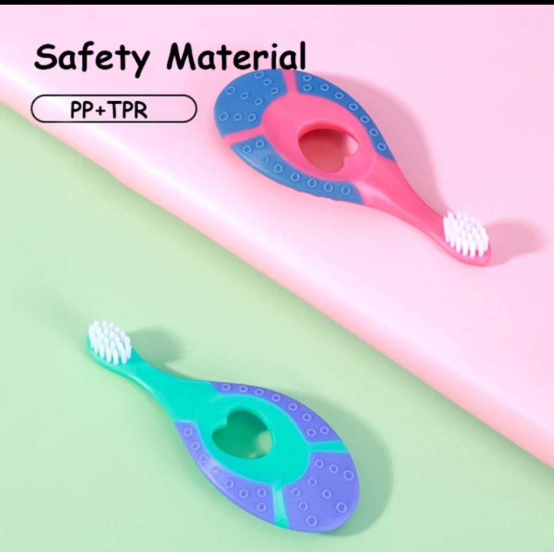 Baby toothbrush for 0-3yrs(2pcs per set)safe and sturdy toddler oral care teether brush.