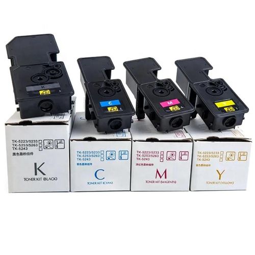 Kyocera TK 5230 tk5230 kyocera 5230 B/Y/C/M Toner Cartridge SET Brand: Kyocera
Colour: High Capacity Black & Colour
Product Type: Toner