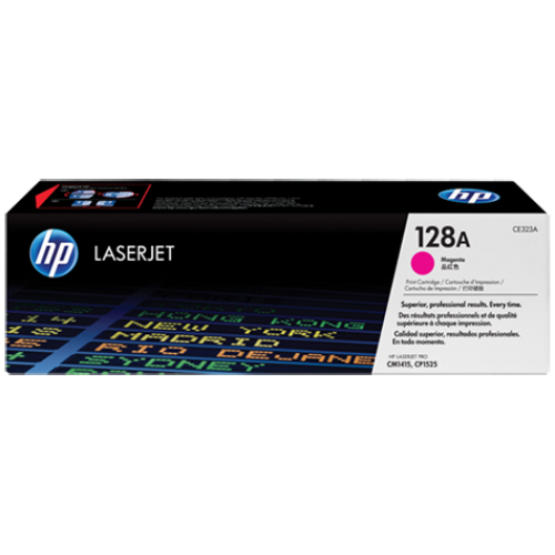 HP 128A  LaserJet Toner Set (CE320A, CE321A, CE322A, CE323A) - Black, Cyan, Magenta, Yellow