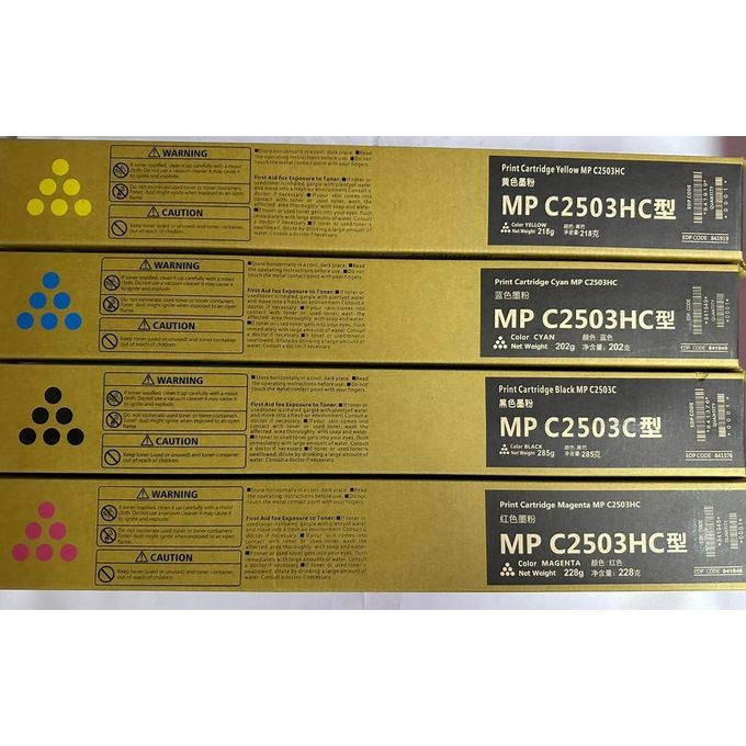 MP C2503 MPC2503 MPC 2503 TONER CARTRIDGE For use in :
Aficio MP1813L

Aficio MP2013L

Aficio MP2001L

Aficio MP2001SP

Aficio MP2501L

Aficio MP2501SP