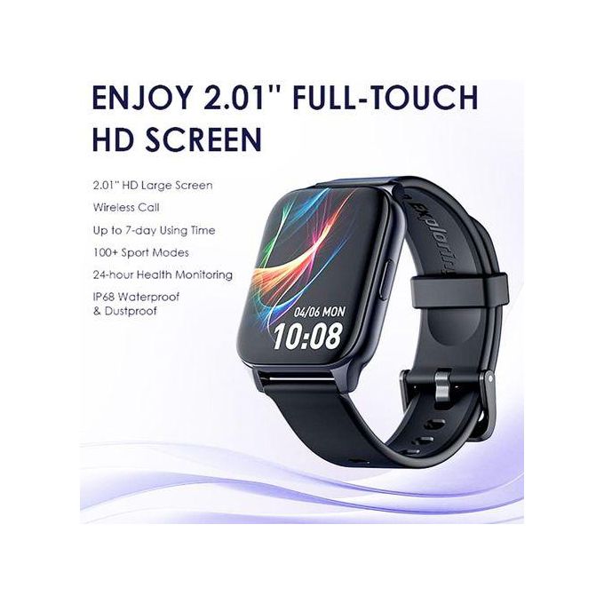 Oraimo Watch 4 Plus BT Call 2.01'' HD Large Screen Smart Watch