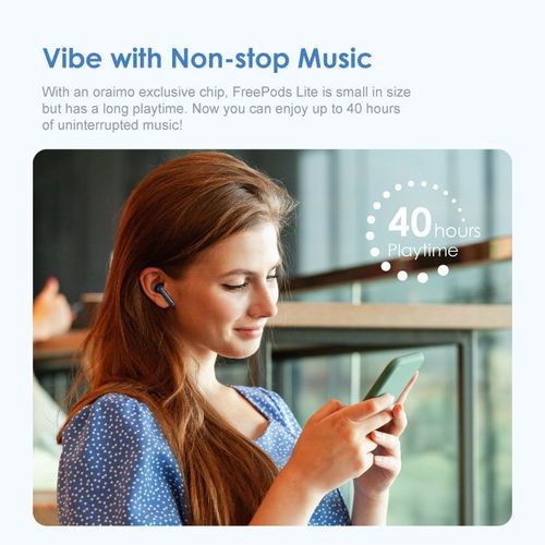 Oraimo FreePods Lite Noise Cancelation Havybass True Wireless Earbuds With APP Control