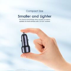 Oraimo 48W Fast Charging Compact Safe Car Charger Adapter