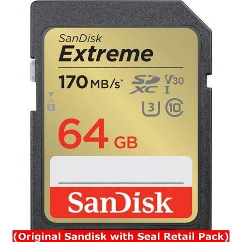 Sandisk 64GB Camera SD Card, Extreme High Speed/ 170mbps