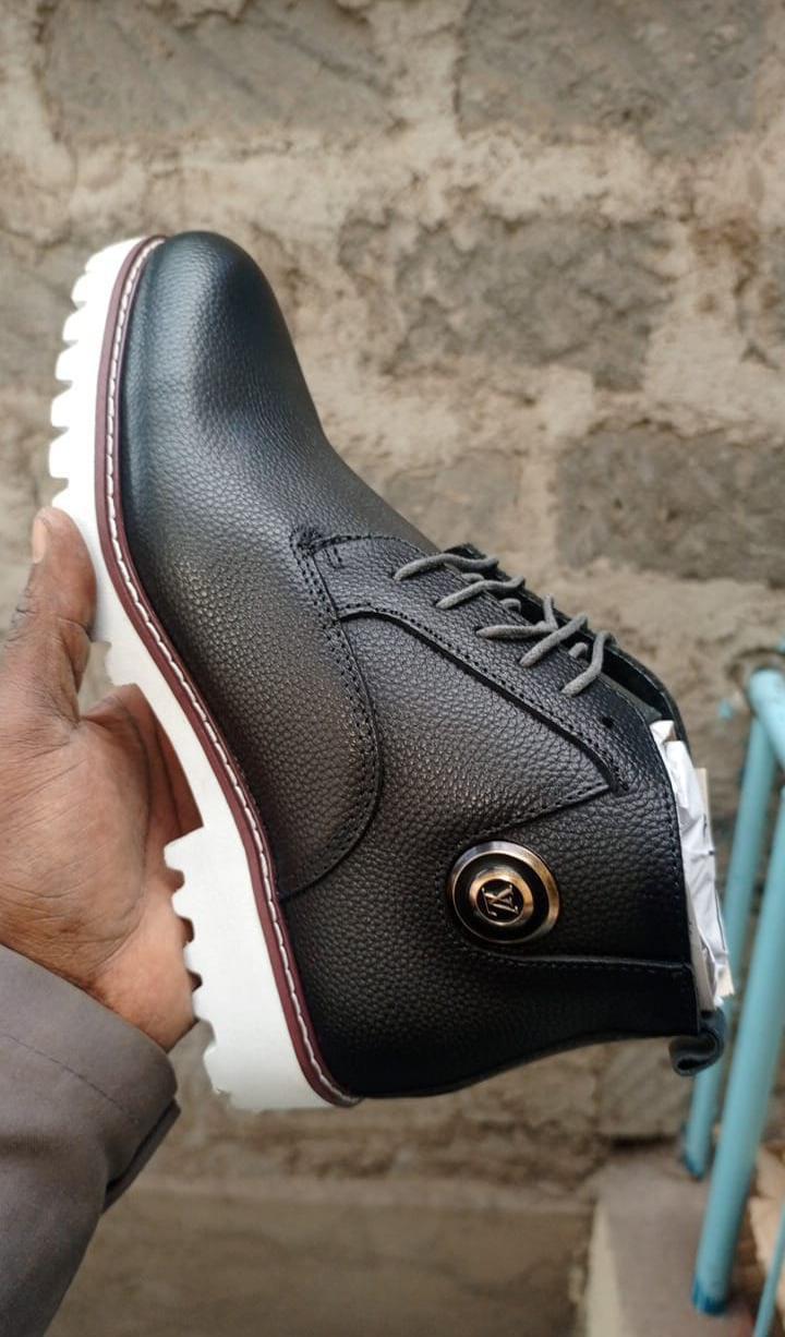 Louis Vuitton Men Black/Brown Leather boots