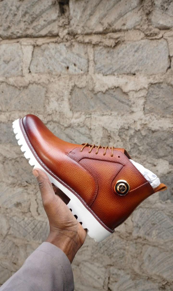 Louis Vuitton Men Black/Brown Leather boots