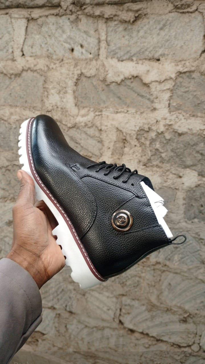 Louis Vuitton Men Black/Brown Leather boots