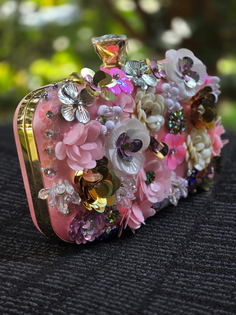 Beautiful Women Clutches Flower Evening Handbag Chain Strap Shoulder Bag handbag Wedding bag purse