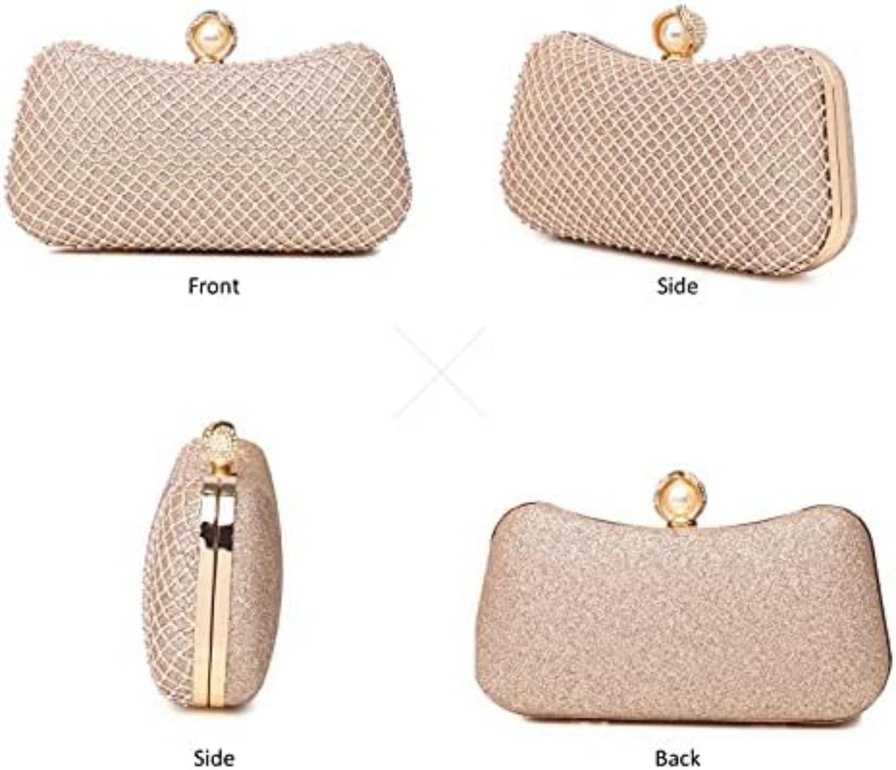 Crystal Women Evening Clutch Shiny Bling Purse Glitter Rhinestone Shouderbag for Christmas Bridal Wedding Party