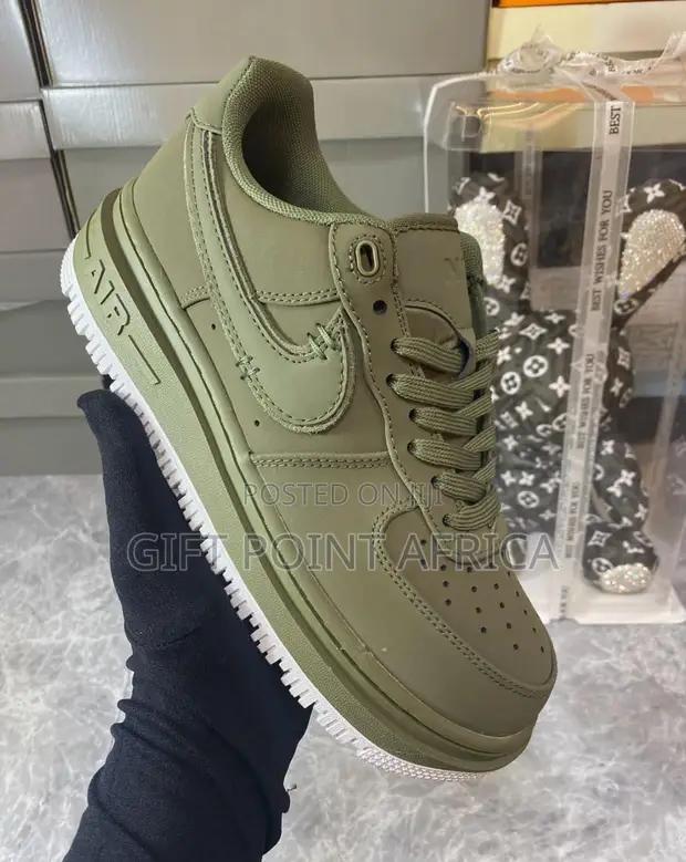 Original Airforce 1 luxe green providence Leather Size 38__45 Men's Shoes Sneakers