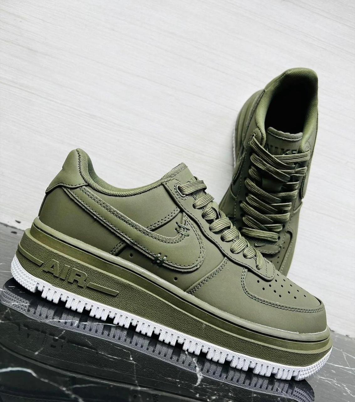 Original Airforce 1 luxe green providence Leather Size 38__45 Men's Shoes Sneakers
