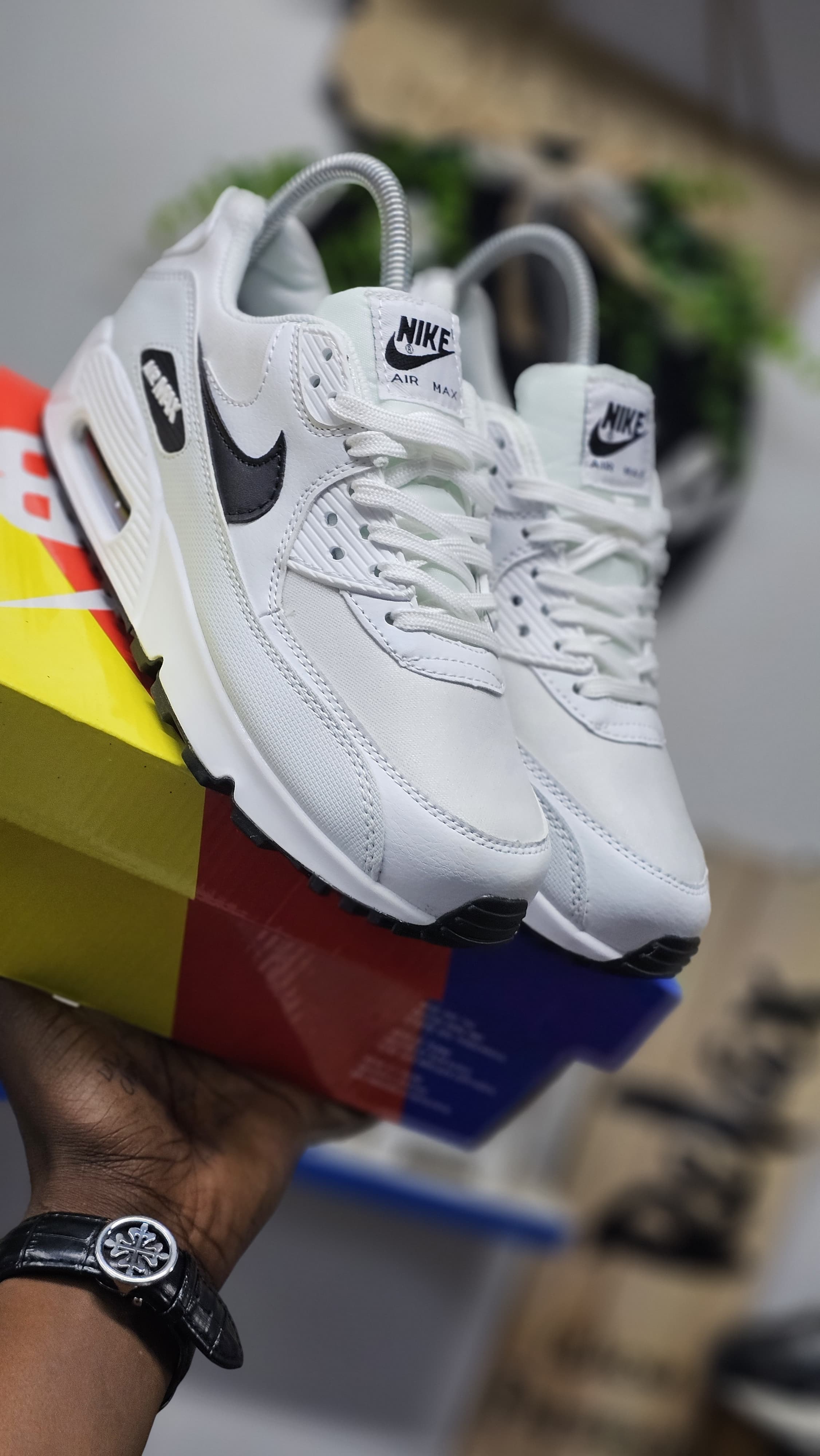 Black friday crazy offer on Airmax 90 Whites UNISEX Men's Shoes Sneakers