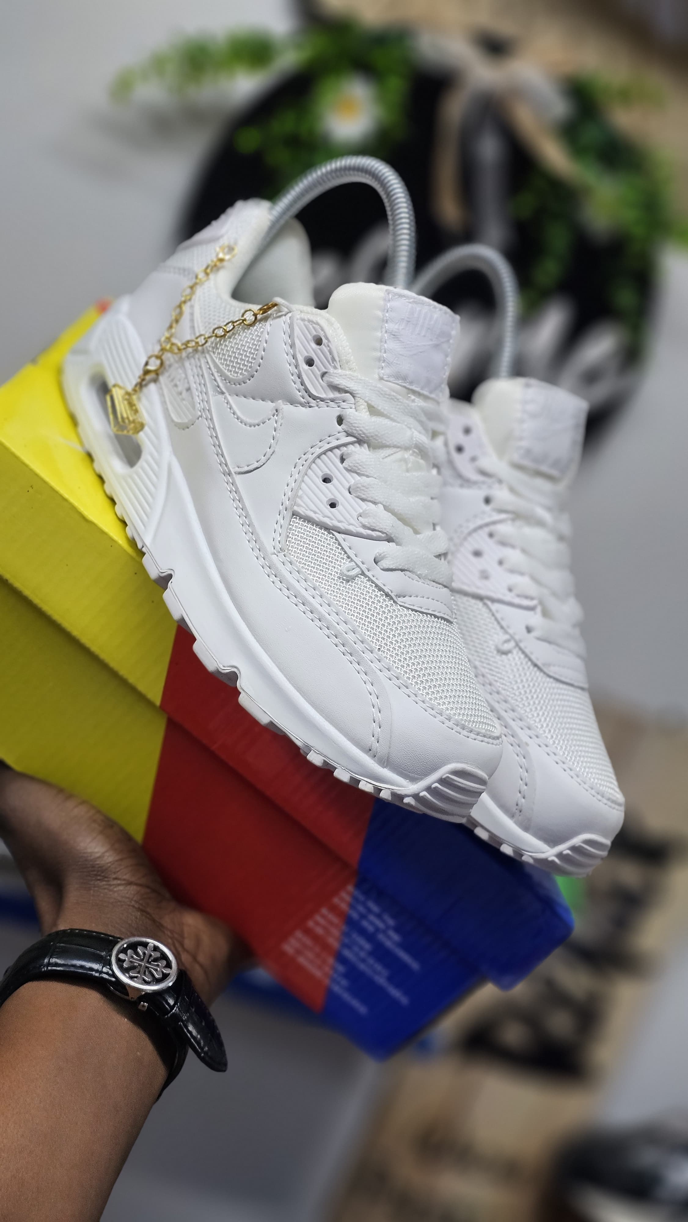 Black friday crazy offer on Airmax 90 Whites UNISEX Men's Shoes Sneakers