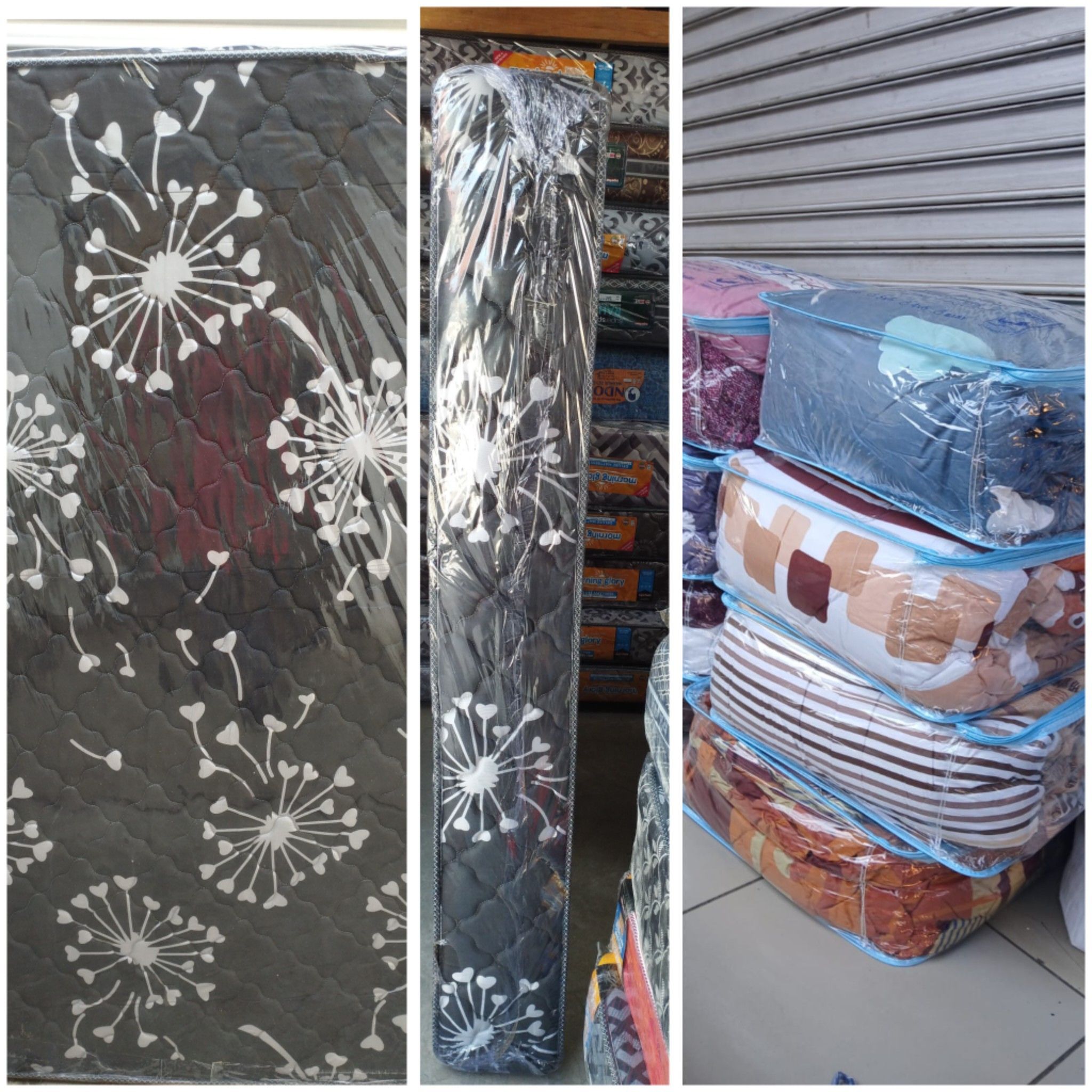 4×6×10 inch quilted Morning Glory Superfoam Medium density mattress with a 4by6 single woolen duvet