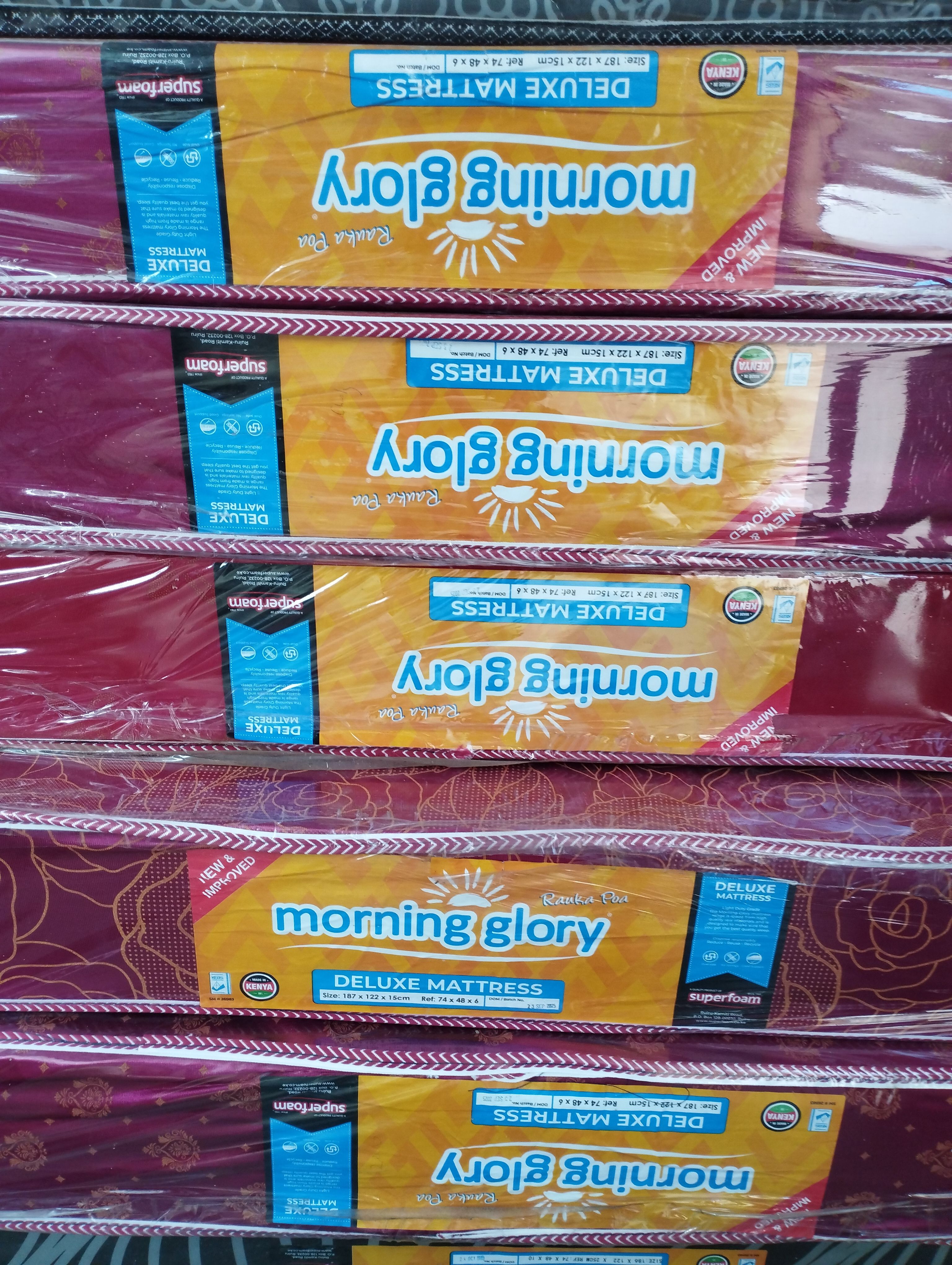 4×6×6 inch plain morning glory superfoam mattress