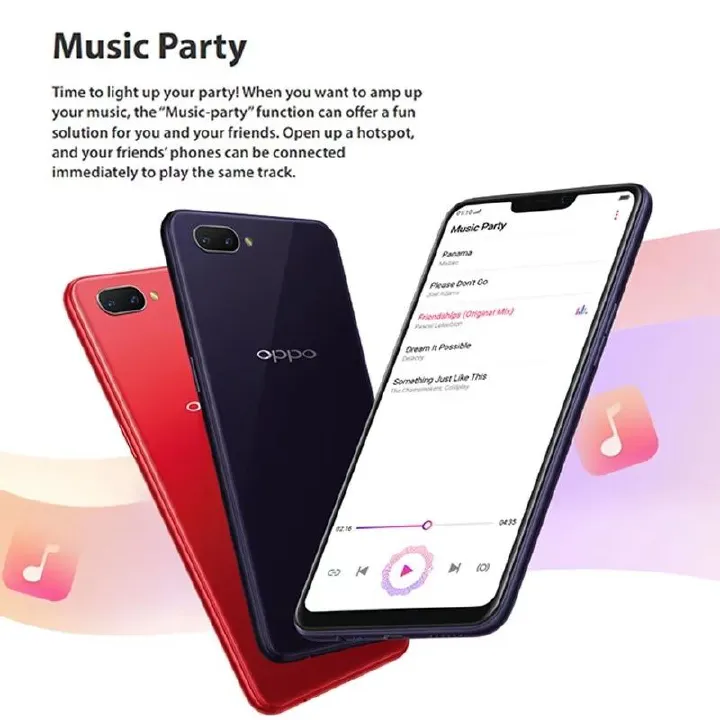 Refurbished oppo A5 /A3s Ram 4GB+Rom 64GB, Smartphone Android LTE Phone, 6.2 Inch Screen, Front 8mp, Rear 13mp + 2MP Camera, Face Unlock, 4230mah Battery, Octa Core Dual SIM Smartphone