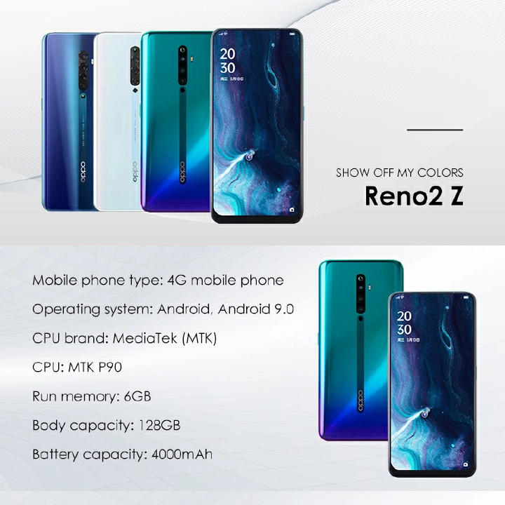 Refurbished OPPO Reno 2Z Google Edition 128GB+8GB 6.5 inches, supports 2G/3G/4G network dual-SIM mobile phone