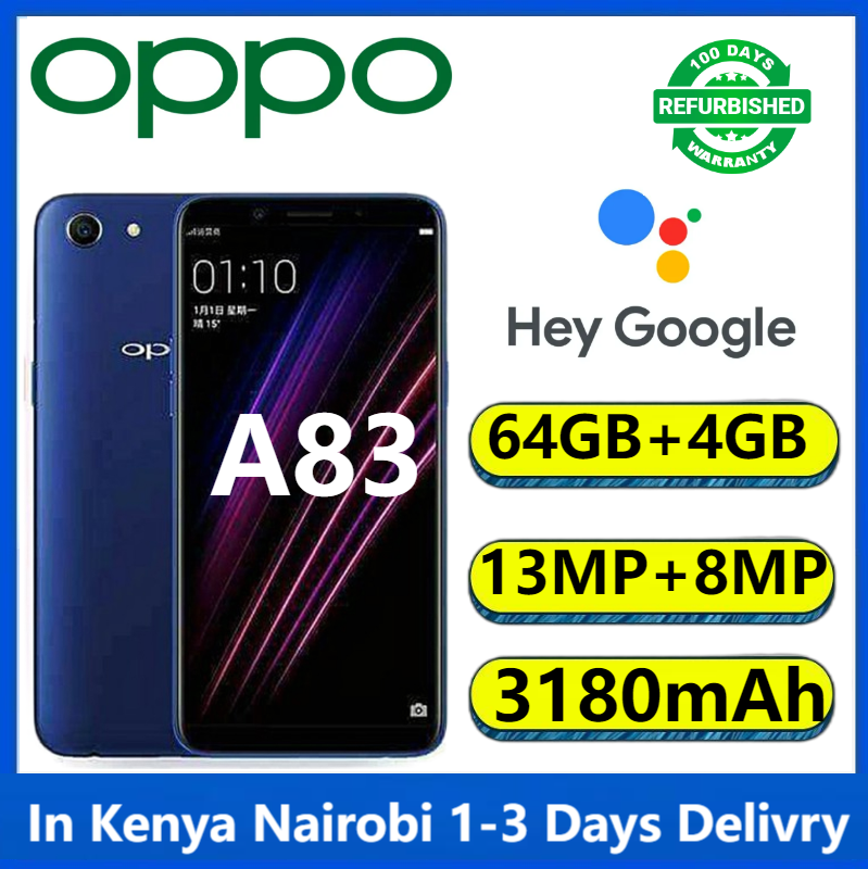 Refurbished OPPO A83 Smartphones 64GB+4GB 5.7 "13MP+8MP 3180mAh Dual SIM 4G phone face Unlock Refurbished Phone SmartPhones Mobile Phones Smart phone 4G Phone oppp phone