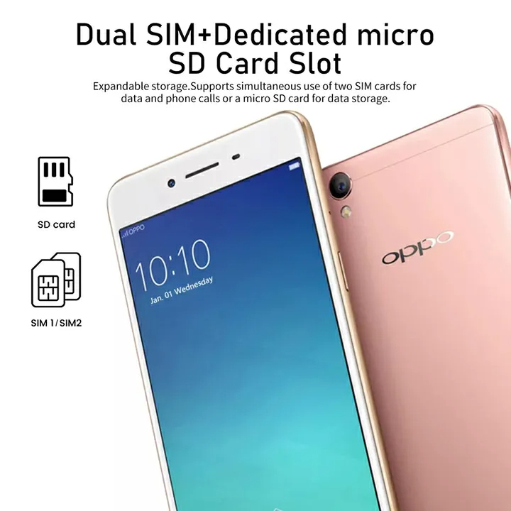 Refurbished OPPO A37 oppo A37F smartphone 5-inch screen 2GB + 16gb 2g / 3G / 4g / lte dual card 2630mah lockless phones 8MP+5MP refurbished phone SmartPhones random Gold