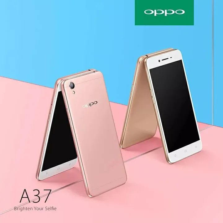 Refurbished OPPO A37 oppo A37F smartphone 5-inch screen 2GB + 16gb 2g / 3G / 4g / lte dual card 2630mah lockless phones 8MP+5MP refurbished phone SmartPhones random Gold