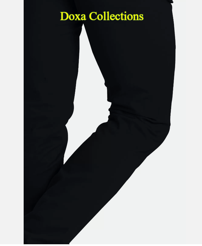 Black Soft Khaki Men's Trouser Slim Fit Casual- Non-Fading, Slight stretch,Long pants