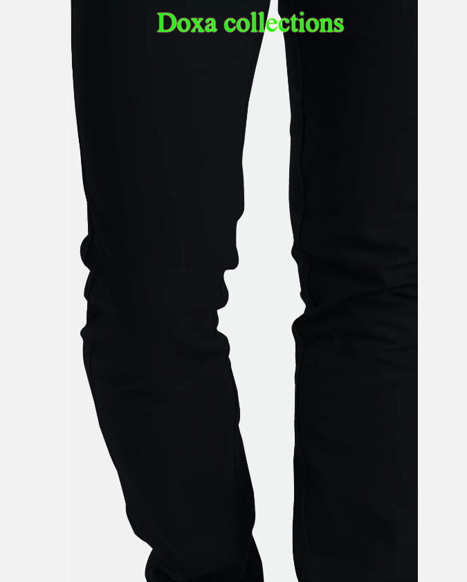 Black Soft Khaki Men's Trouser Slim Fit Casual- Non-Fading, Slight stretch,Long pants