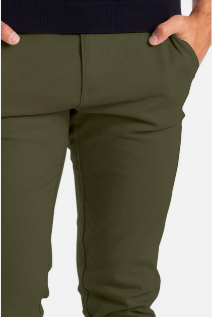 Jungle Green Soft Khaki Men's Trouser Slim Fit Casual- Non-Fading, Slight stretch, Long pants