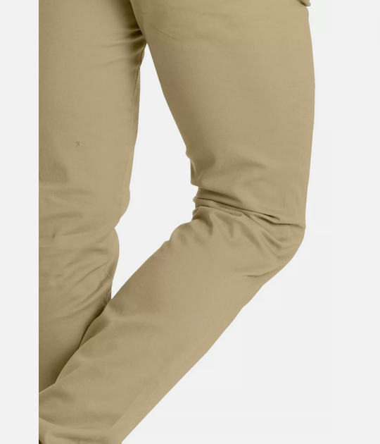 Beige Soft Khaki Men's Trouser Slim Fit Casual- Non-Fading, Slight stretch, Long pants