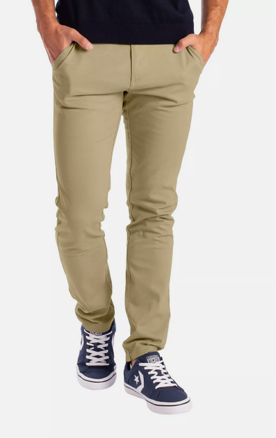 Beige Soft Khaki Men's Trouser Slim Fit Casual- Non-Fading, Slight stretch, Long pants