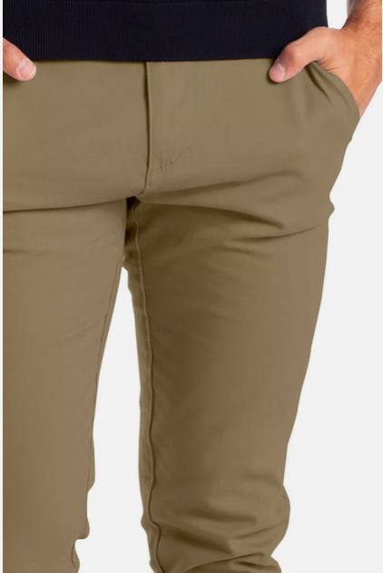 Brown & Light Brown Soft Khaki Men's Trouser Slim Fit Casual- Non-Fading, Slight stretch, Long pants