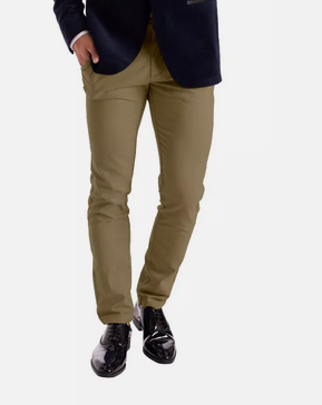 Brown & Light Brown Soft Khaki Men's Trouser Slim Fit Casual- Non-Fading, Slight stretch, Long pants